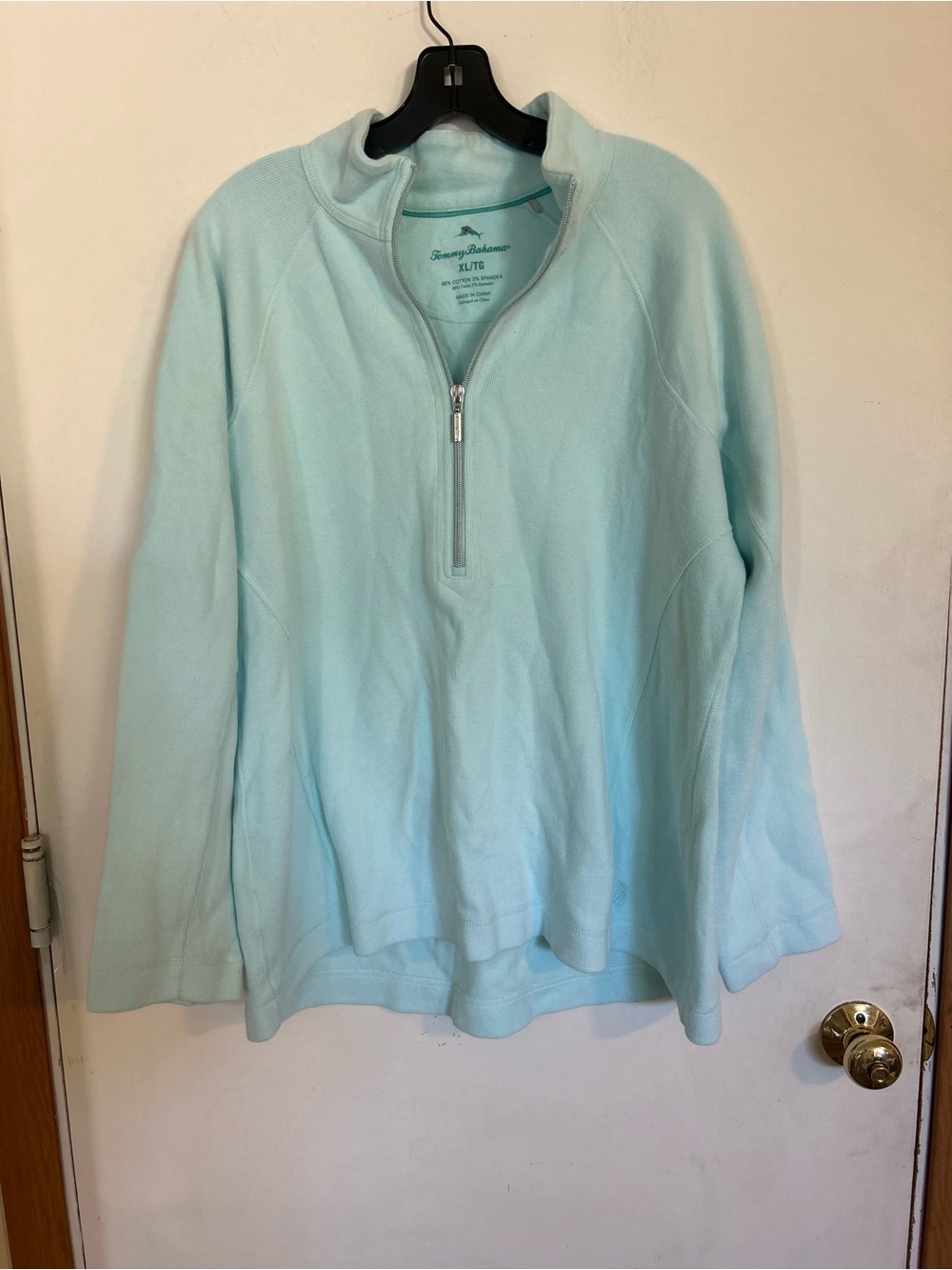 Tommy Bahama Mint Zip-Up Pullover XL